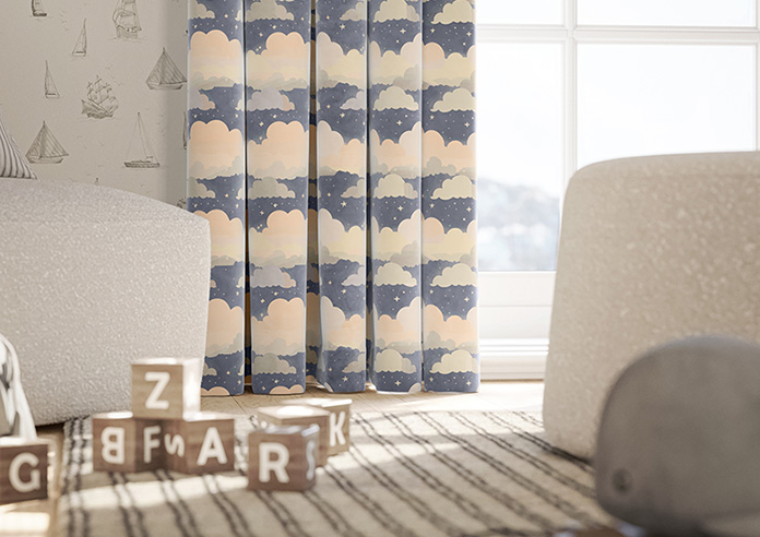 Cloudy Cosmos, Twinkle Grey - Made to Measure Curtains - Image 5